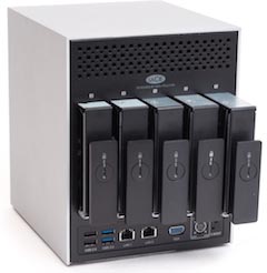 A NAS (Network Attached Storage) device.
